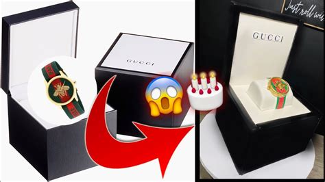 Gucci Watch and Box Cake!! Amazing! Pastel de Reloj de Gucci 